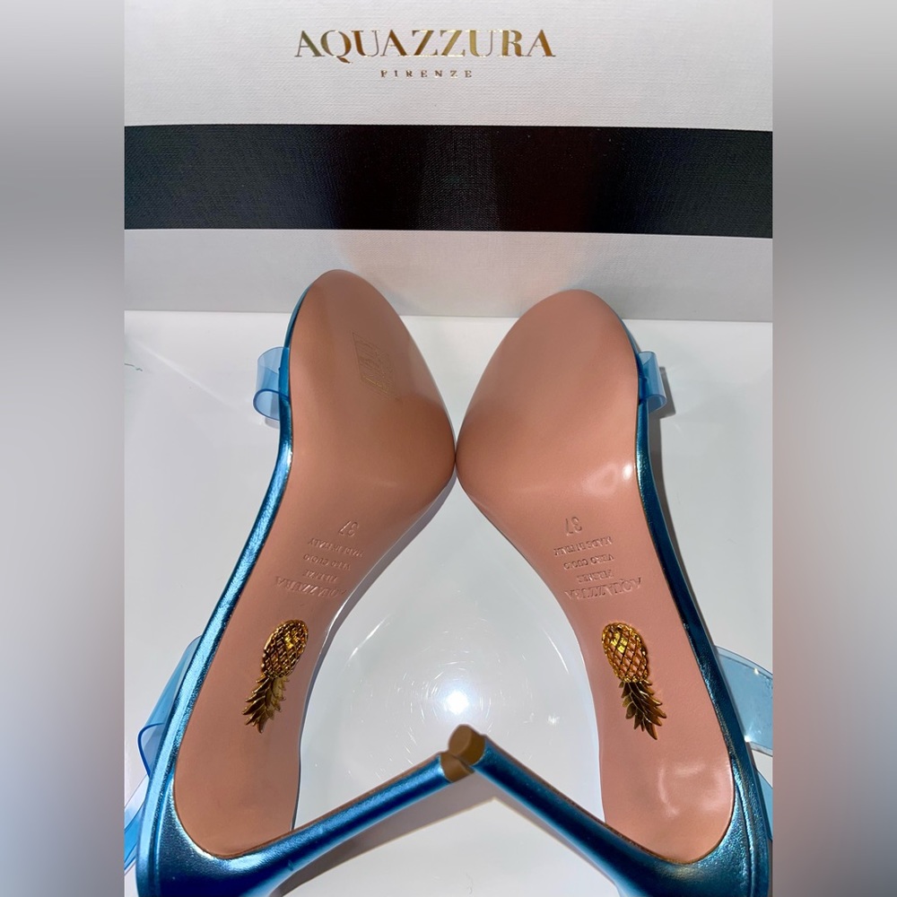 Aquazzura - So Nude PVC Slingback Sandals Ice - 37 (7) - New in Box - Picture 16 of 16